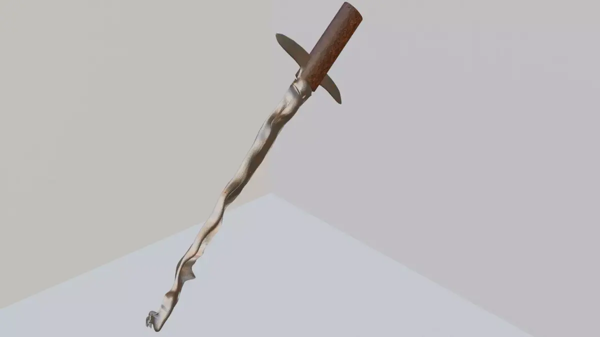 Medival North Europe dagger Low-poly 3D model
