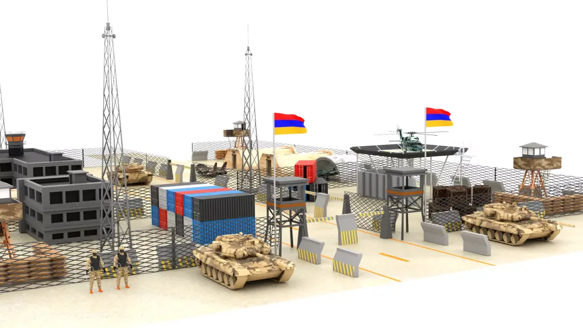 Armenia Military Base Low-poly 3D model