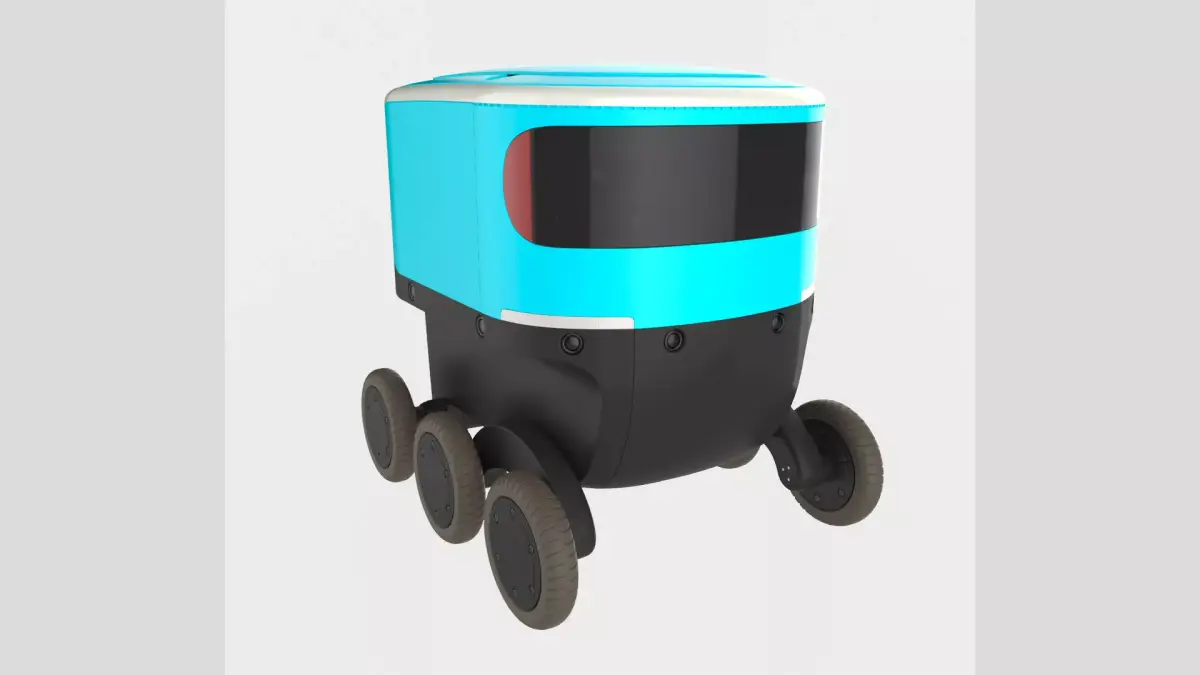 Amazon Delivery Scout Robot Low High Subdiv Low-poly 3D model