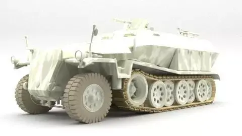 Tracked wagon 3D model