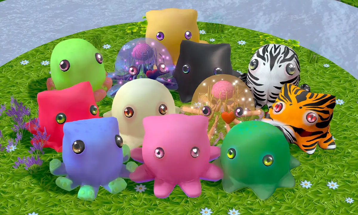 Cute Octopuss Collection - Animated Low-poly 3D model