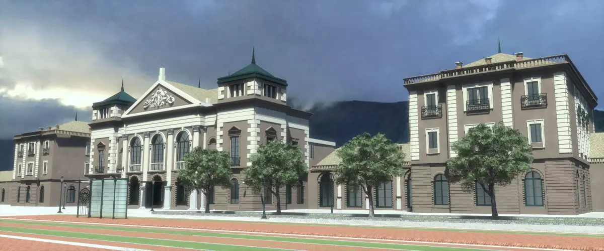 Railway station 1910 - Bratislava Slovakia exterior interior 3D model