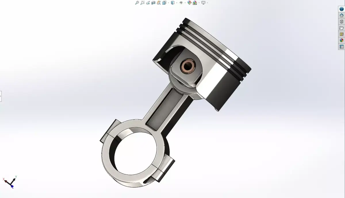 Piston rigged soidowrks 3D model