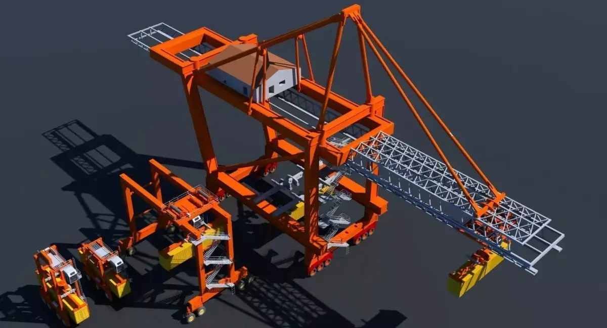 Cargo Crane Collection 3D model