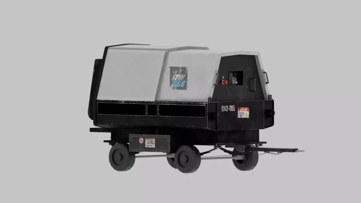 3D Model Ground Power Unit Low-poly 3D model