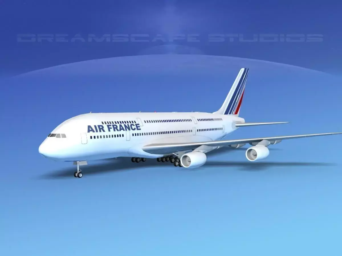 Airbus A380-800 Air France 3D model