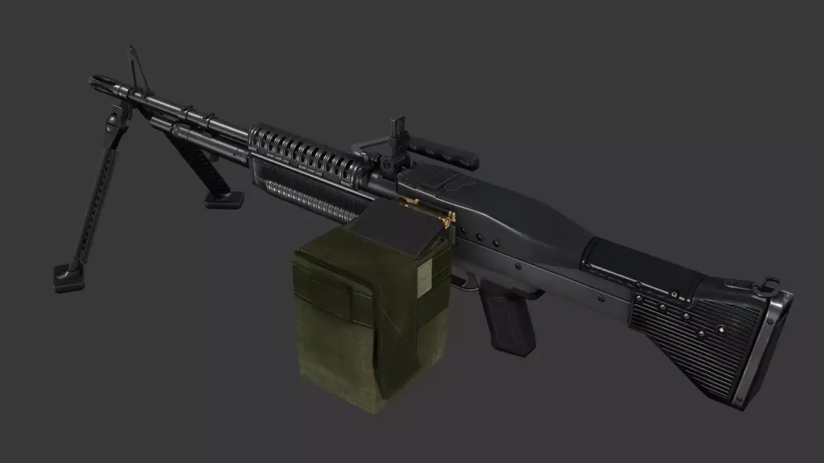 M60 - Game mesh Low-poly 3D model