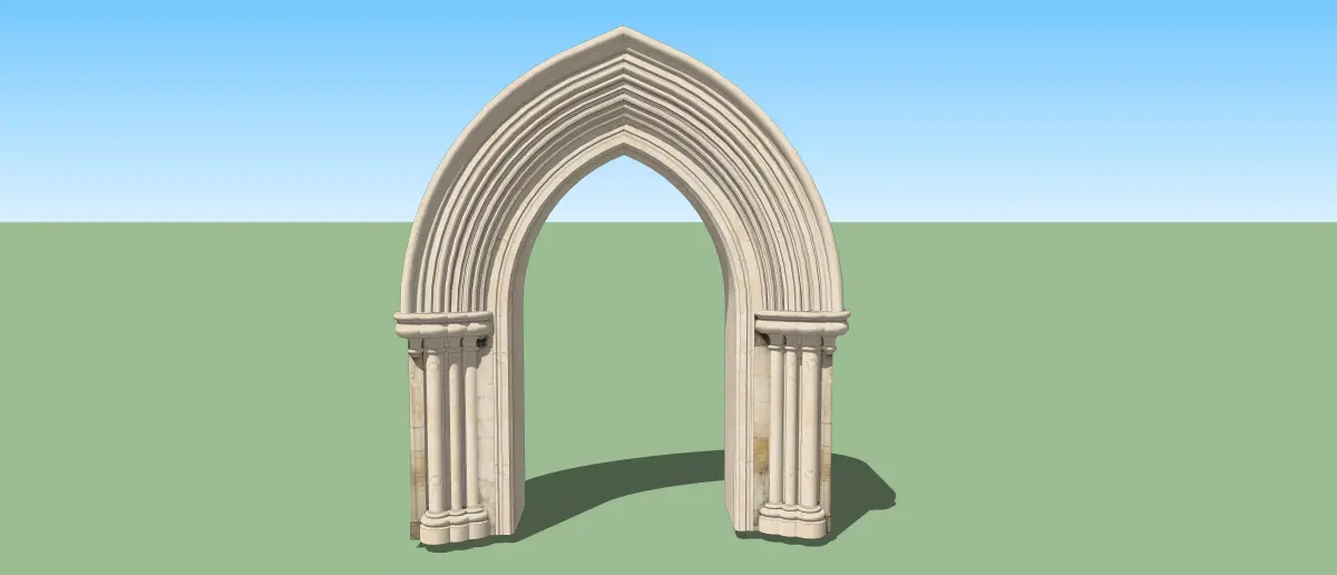 pointed ARCH Low-poly 3D model