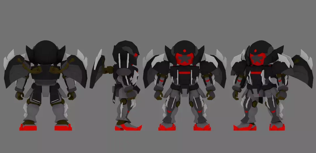Super Mecha 20 - Koor of Code Name K0012 Low-poly 3D model