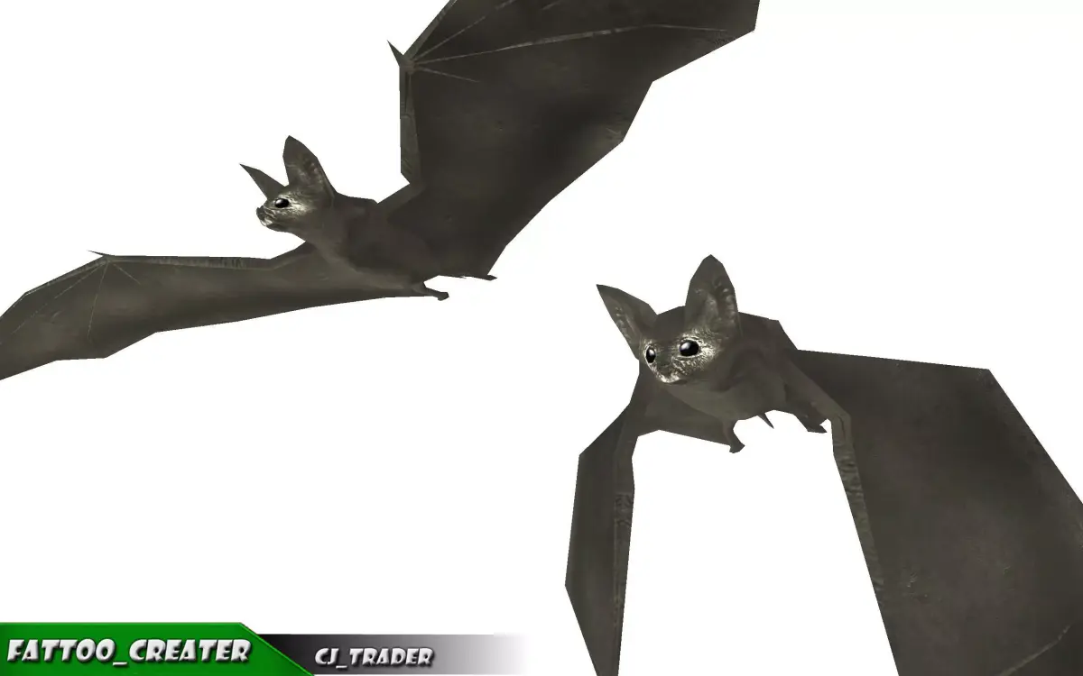 Low-poly Bat Rigged Animated Low-poly 3D model