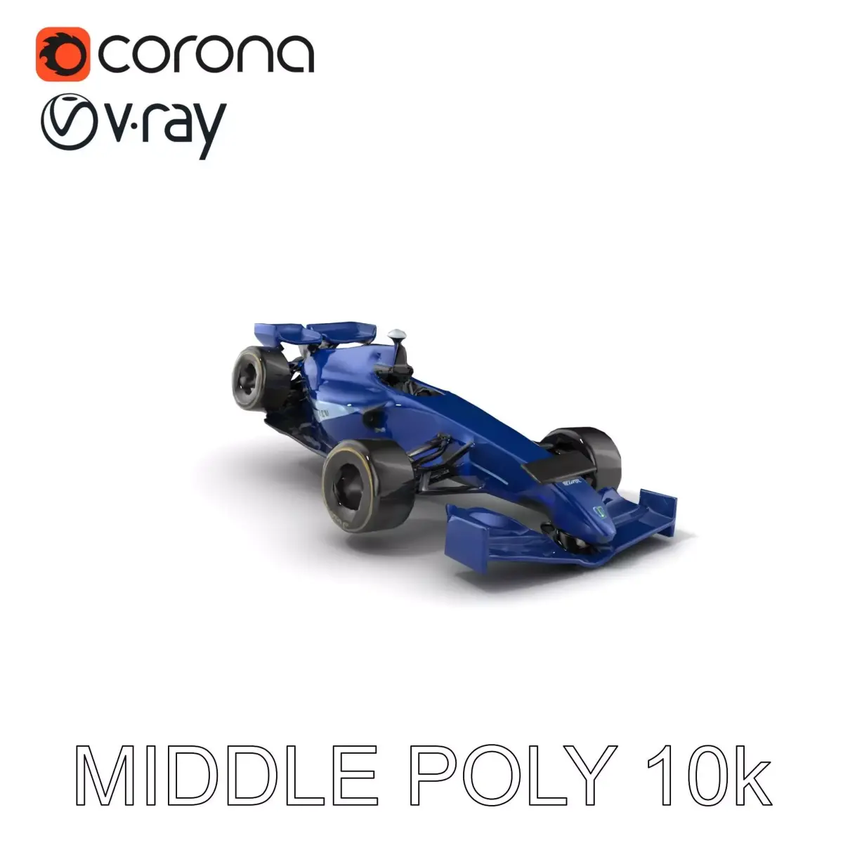 Formula  Midnight Blue Racecar model pack Low-poly 3D model