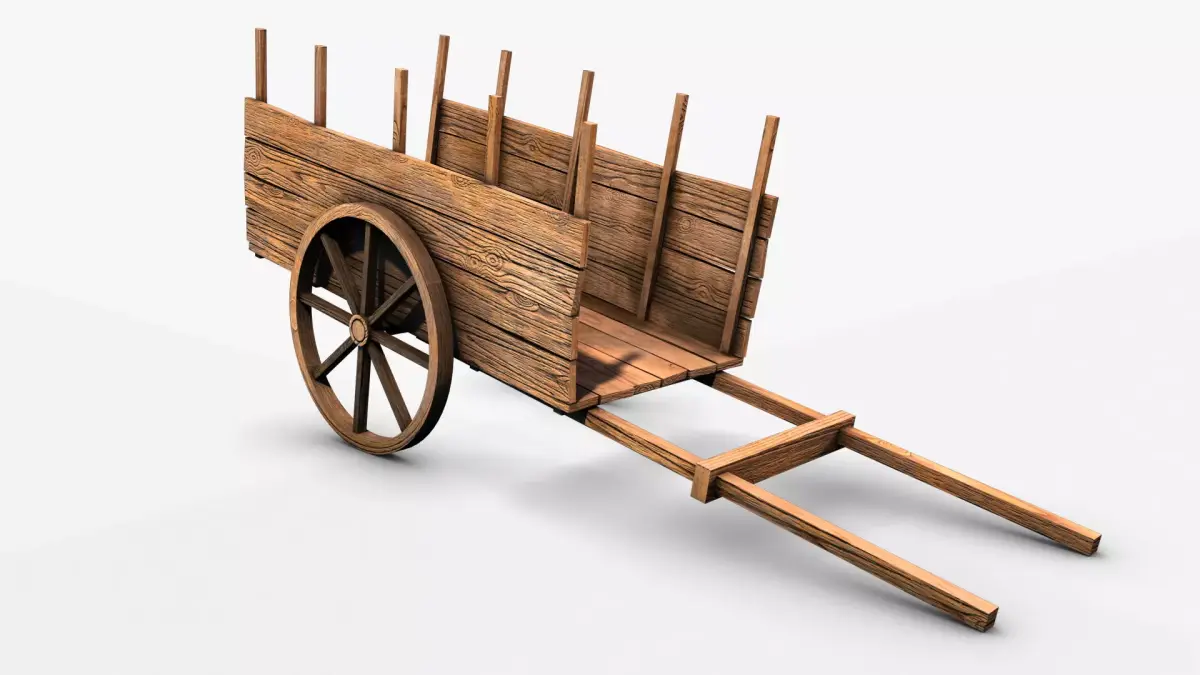 Cart 01 Low-poly 3D model
