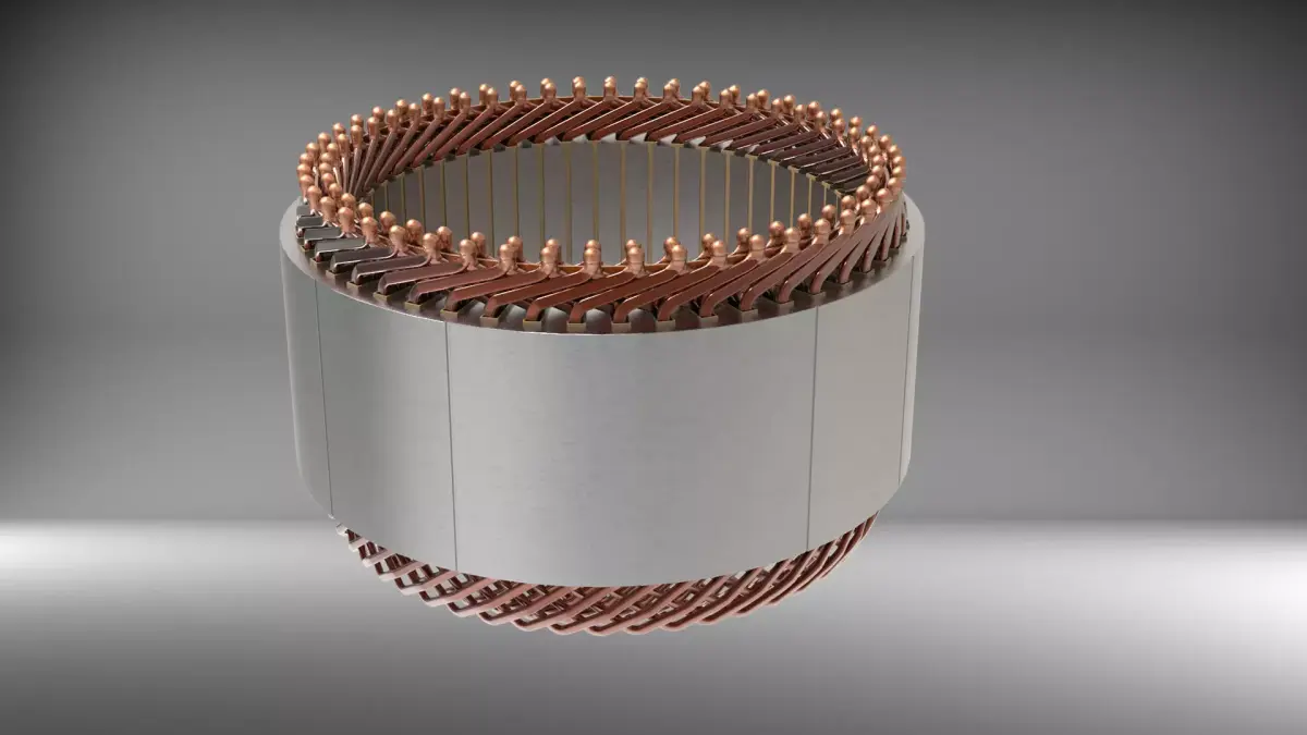 Hairpin winding 3D model