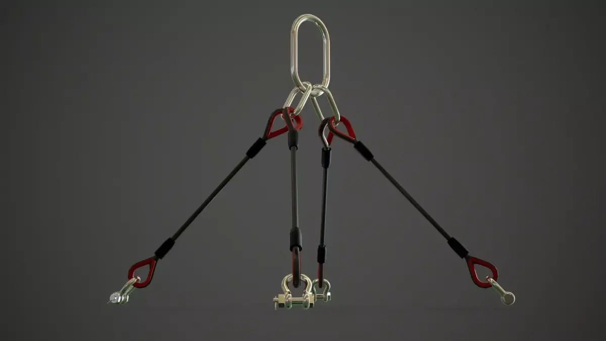 Symmetric sling assembly 3D model