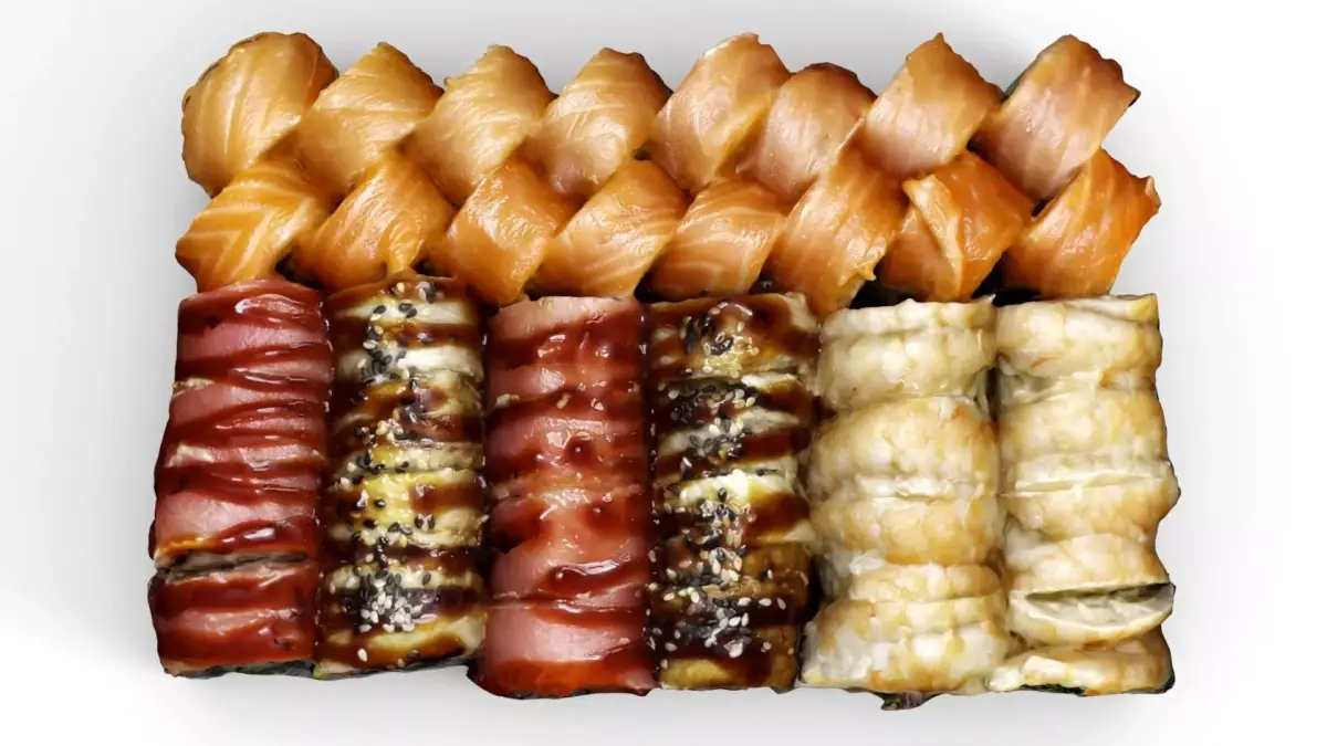 Sushi set 3D scan 3D model