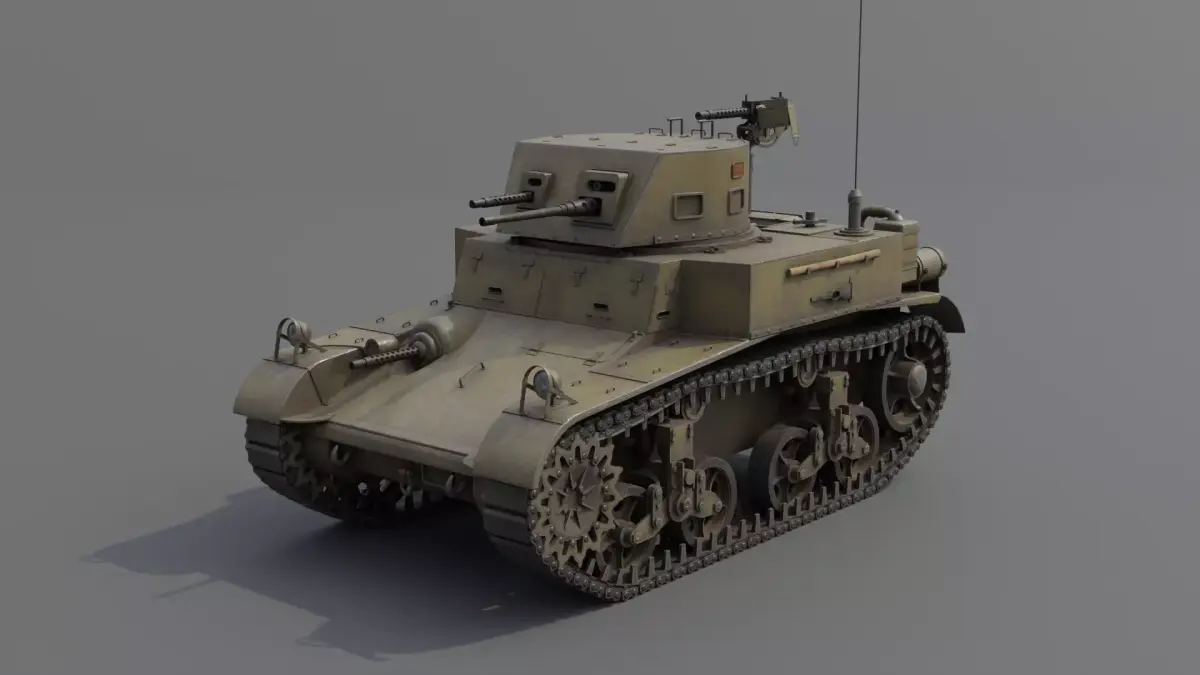 M1 Combat Car Light Tank Low-poly 3D model