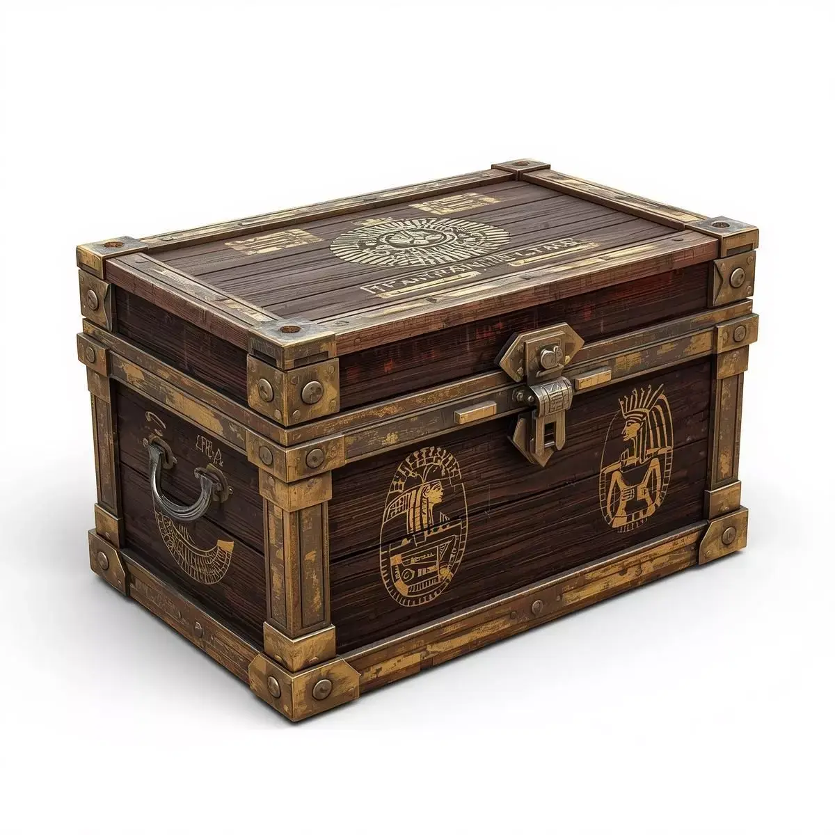 Ancient Egyptian Treasure Chest Low-poly 3D model buy
