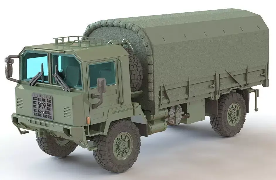 SAURER 6DM 4x4 tactical military truck 3D print model