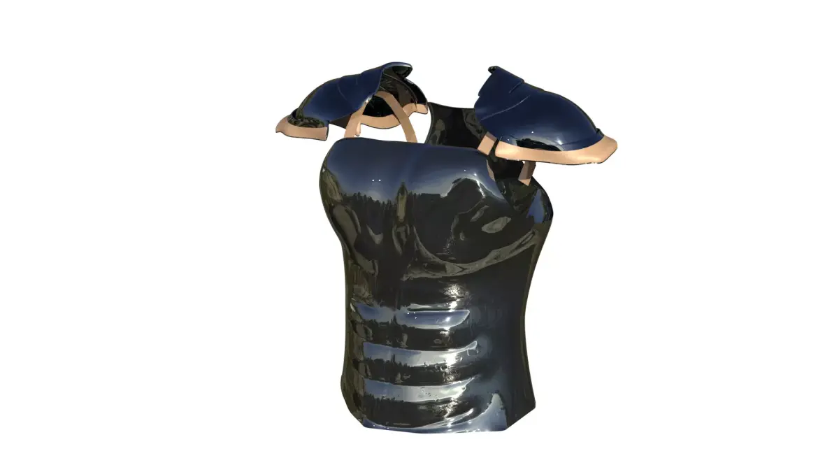 Medieval Body Armor And Shoulder Pad For Blender Free 3D model