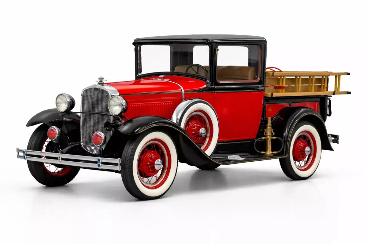 1930 Early Vintage Fire Pickup Truck Historical Emergency  3D model