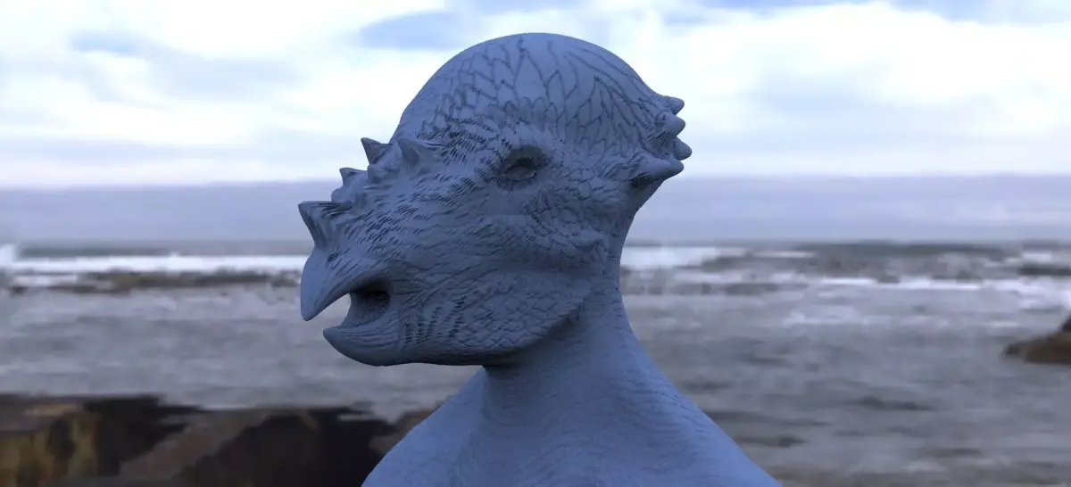 Low res Dino Head mask 3D model