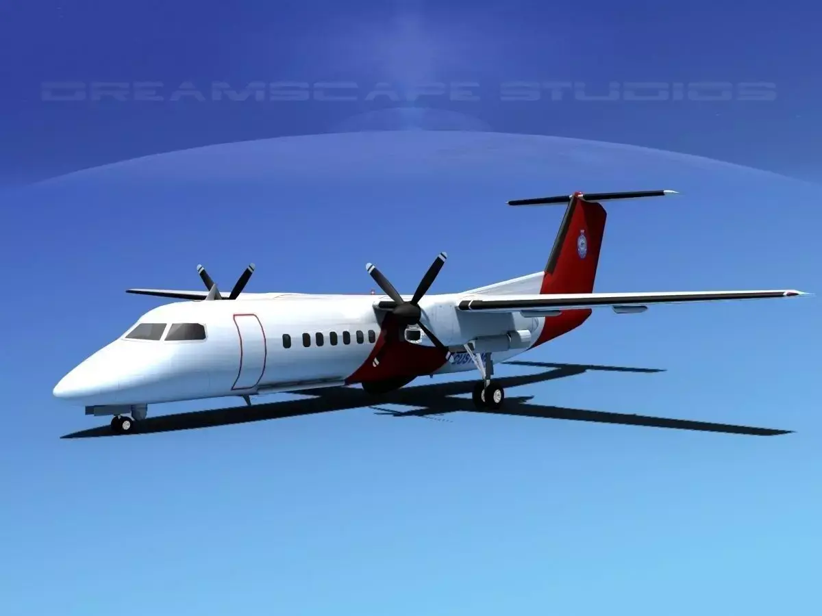 DeHavilland DHC-8-Q300 Australia Customs 3D model