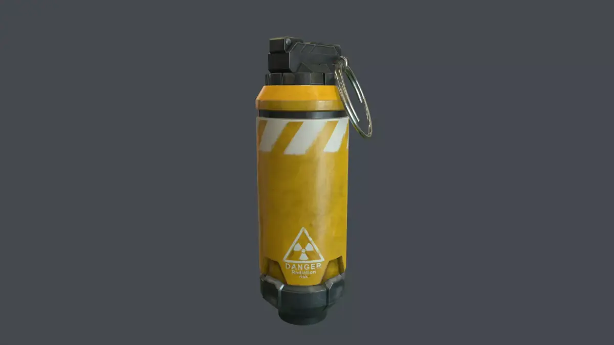 futuristic granade  Low-poly 3D model