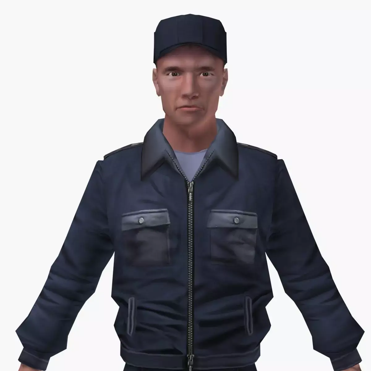 Policeman police officer in uniform Low-poly 3D model purchase