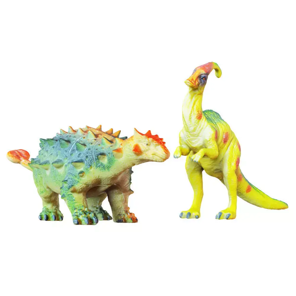 Two Toys Dinosaurs Parasaurolophus and Euplocephalus 3D model