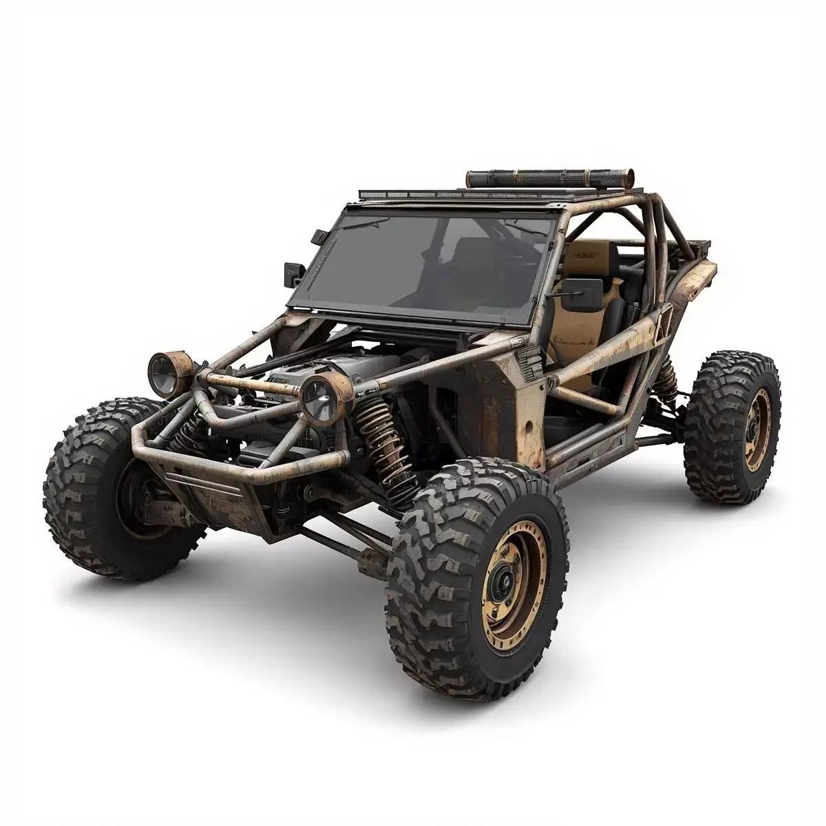 Rusted Apocalypse Desert Raider 3D Model Low-poly 3D model