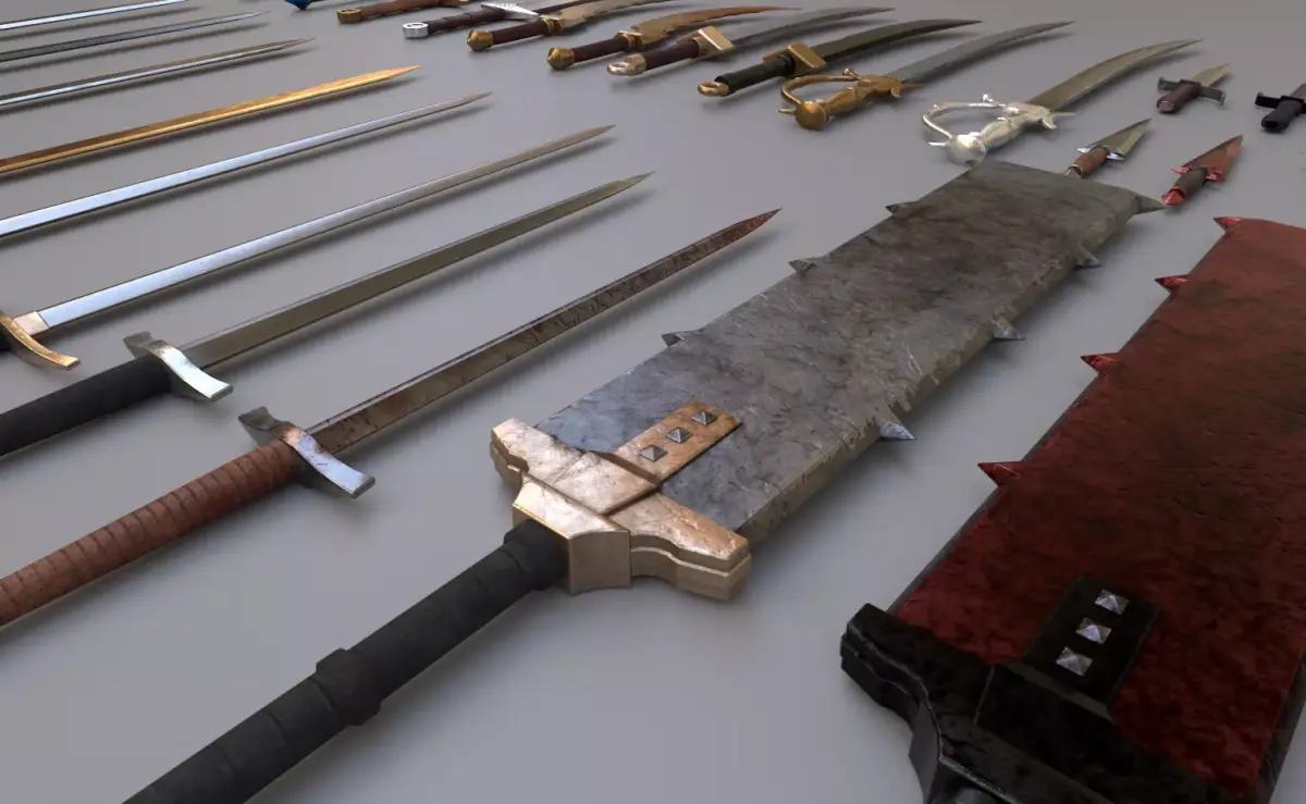 Medieval Fantasy Swords Low-poly 3D model