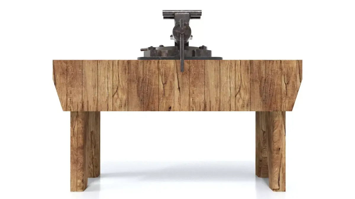 laos Vintage Bench Vise Low-poly 3D model