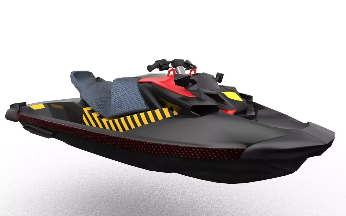 Jet ski 01 Low-poly 3D model