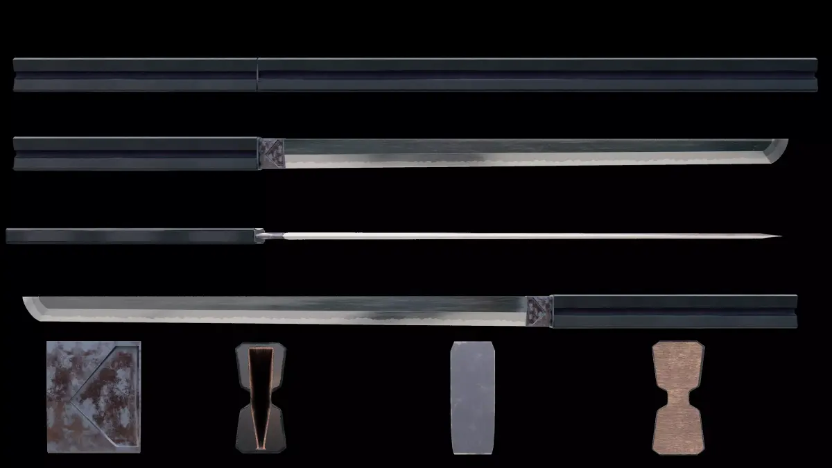 Kusanagi Katana Sword 3D model