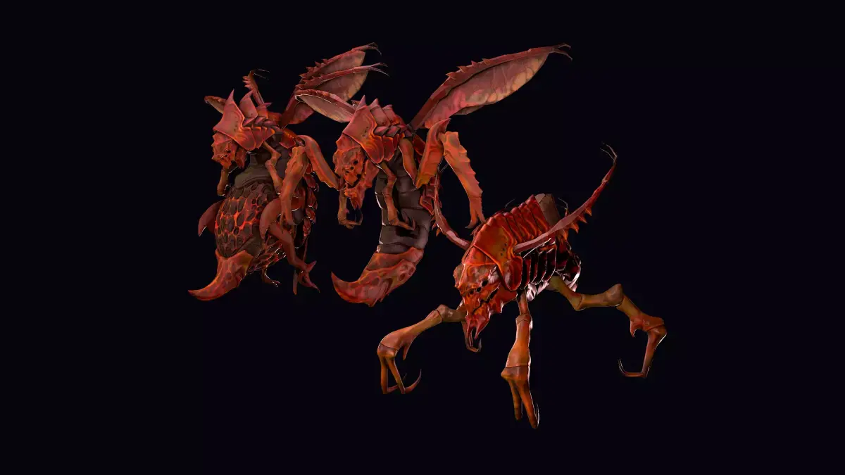 Insects family pack Low-poly 3D model