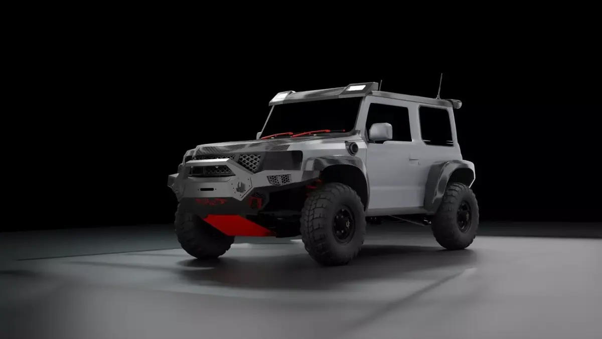 Maruti Suzuki Jimny 4x4 rigged Low-poly 3D model