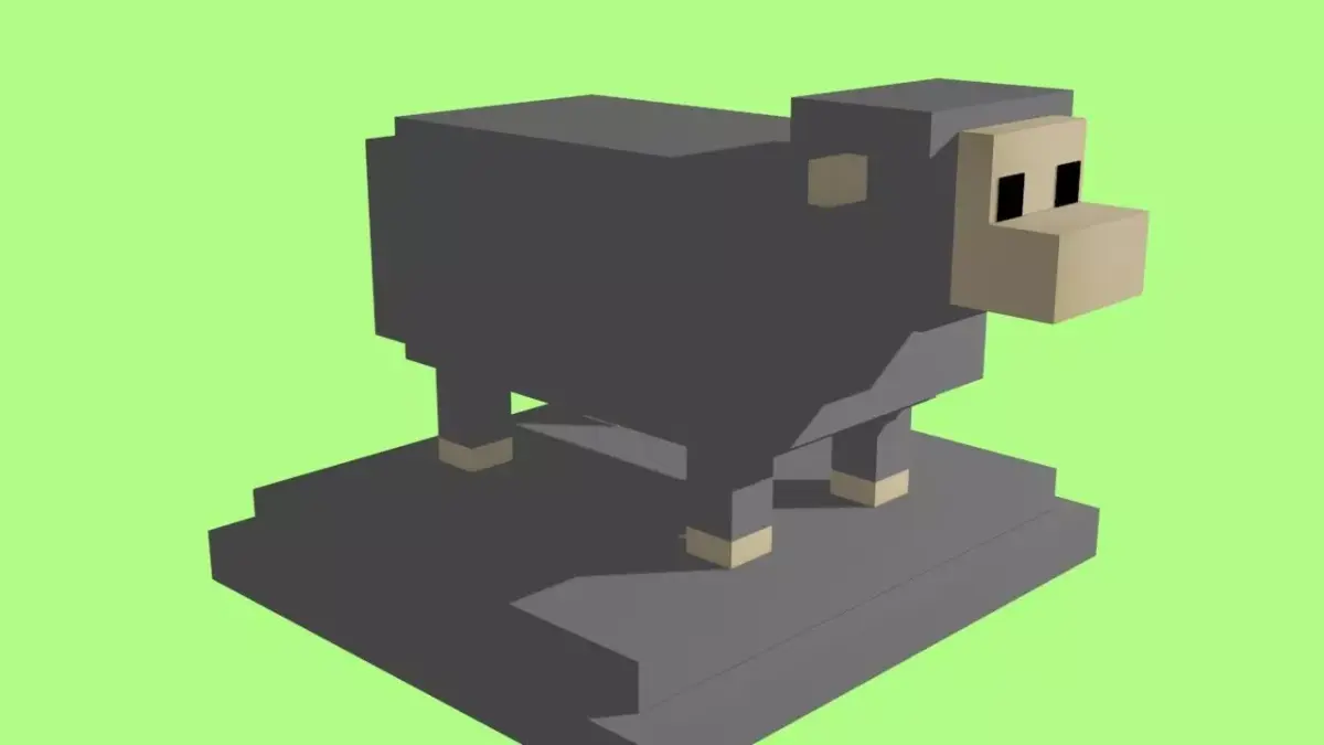 VOXEL SHEEP - MODEL 15 Low-poly 3D model