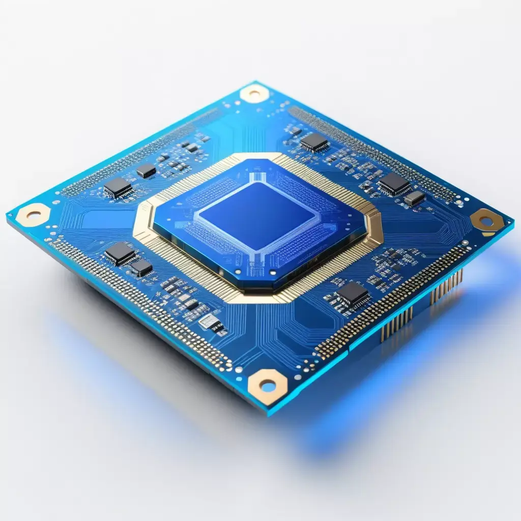 Modern Computer Chip Circuit Board 3D model