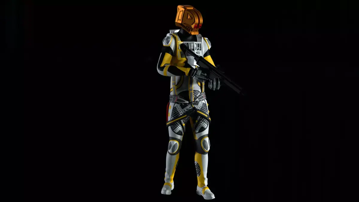 Robot Soldier - Assault Soldier Low-poly 3D model 7