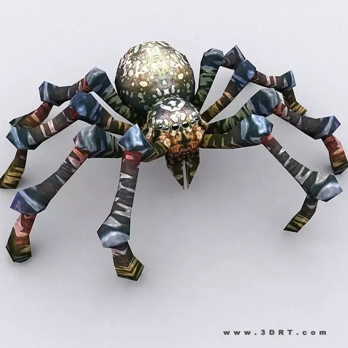 3DRT - Spiders Low-poly 3D model