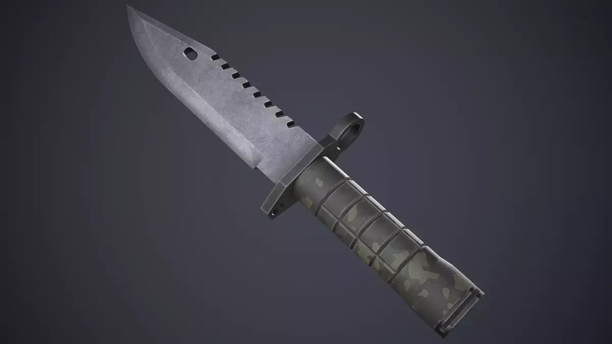M9 Bayonet Knife Low-poly 3D model