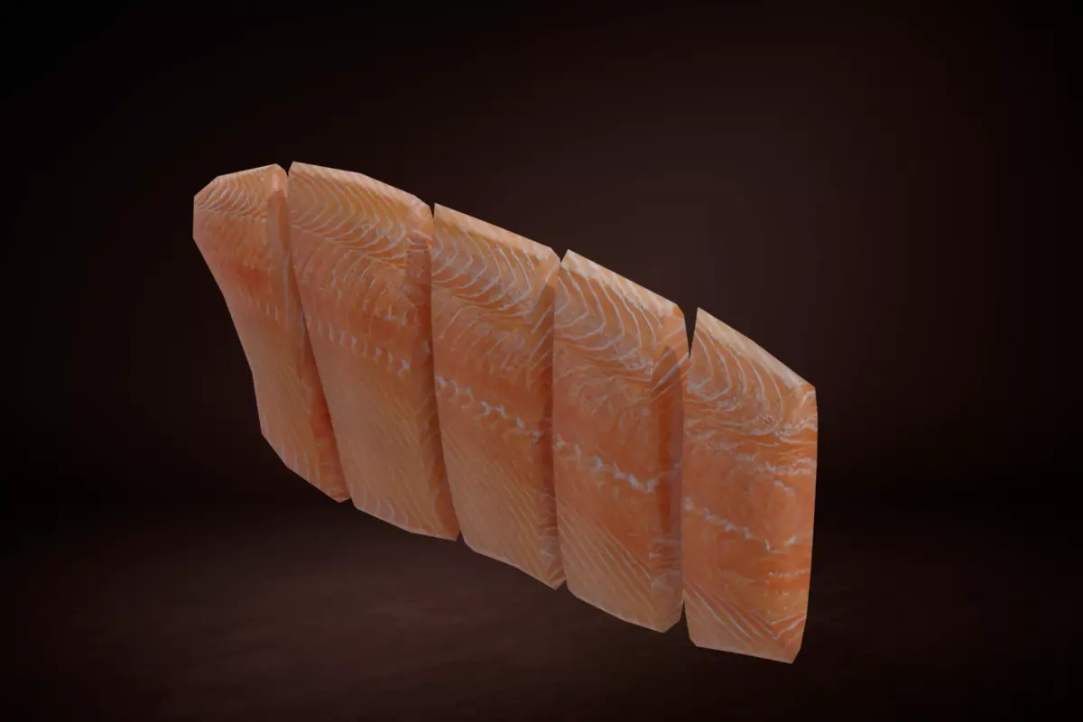 Salmon piece Low-poly 3D model