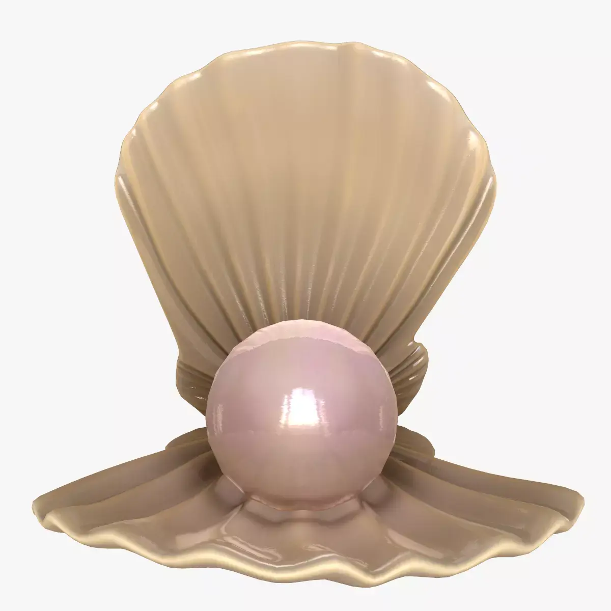 Pearl in Shell 4K 3D model