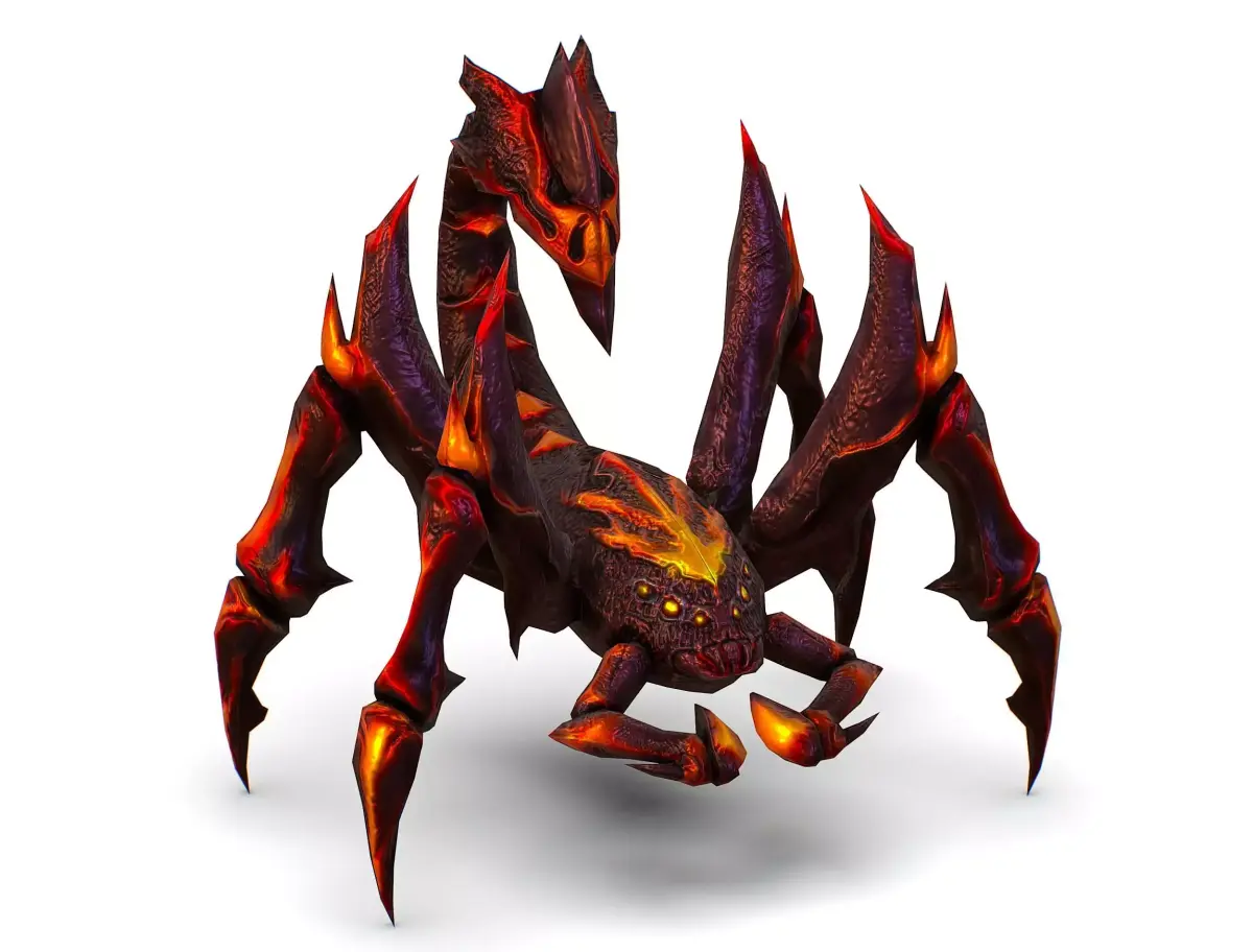 Low Poly Monster Black Scorpio Creature Low-poly 3D model