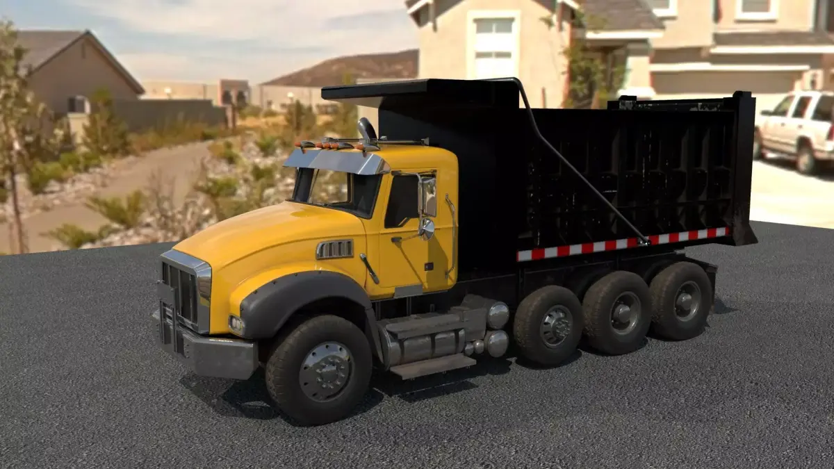 Dump Truck Low-poly 3D model V1
