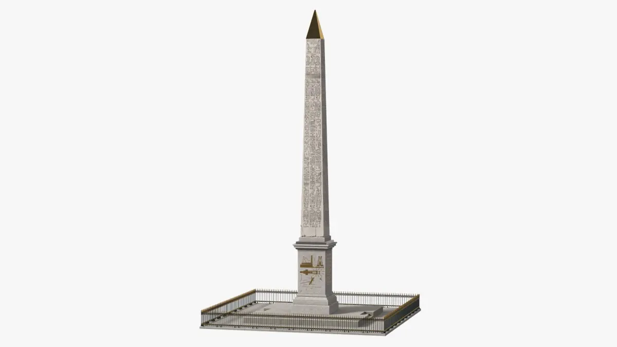 Luxor Obelisks Paris France 3D model