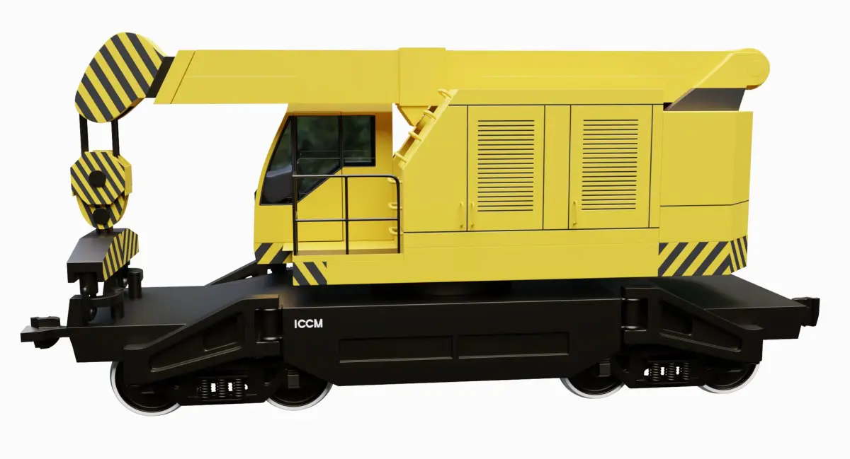 Railroad Crane 3D model purchase