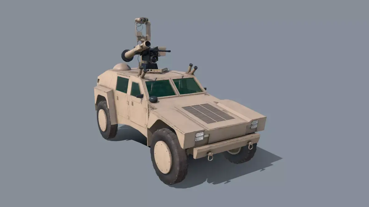 RST-V Shadow Hybrid Tactical Vehicle Low-poly 3D model