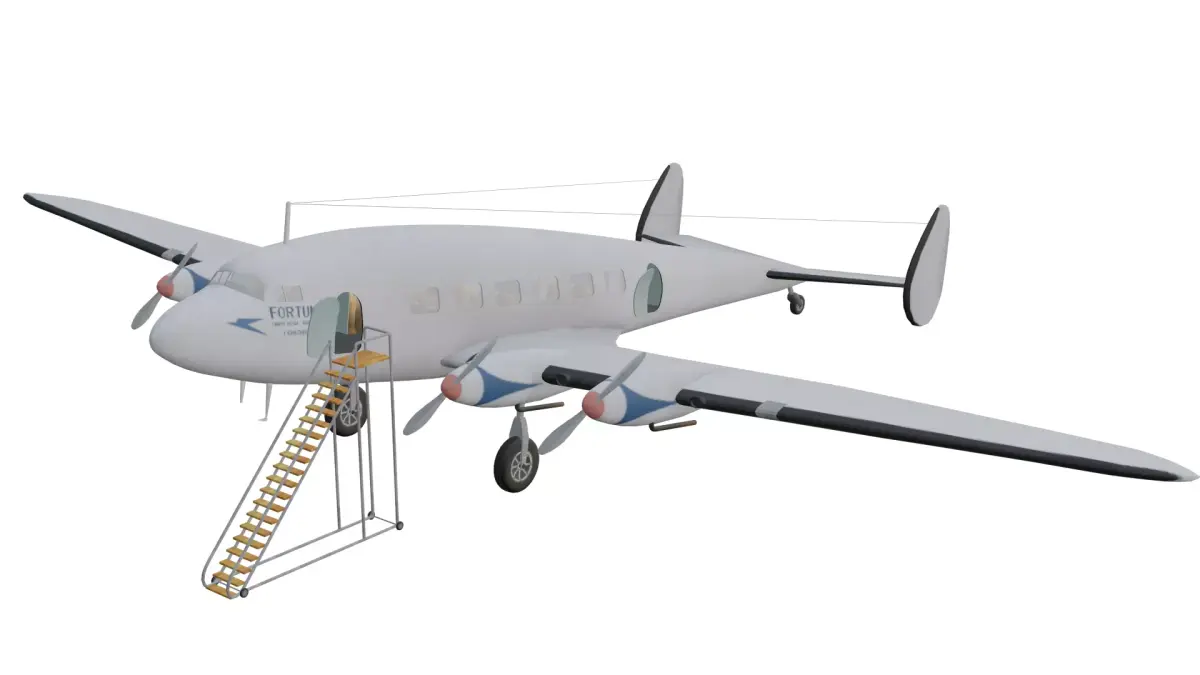 de Havilland DH91 Albatross Low-poly 3D model