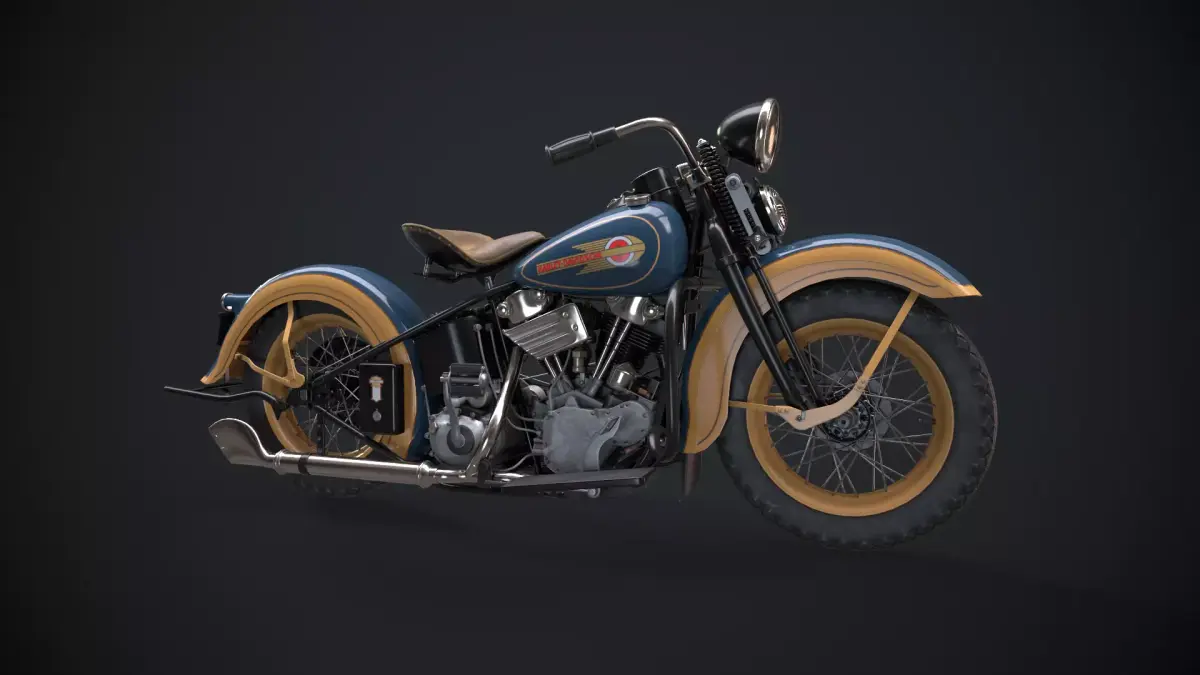 Motorcycle Low-poly 3D model get